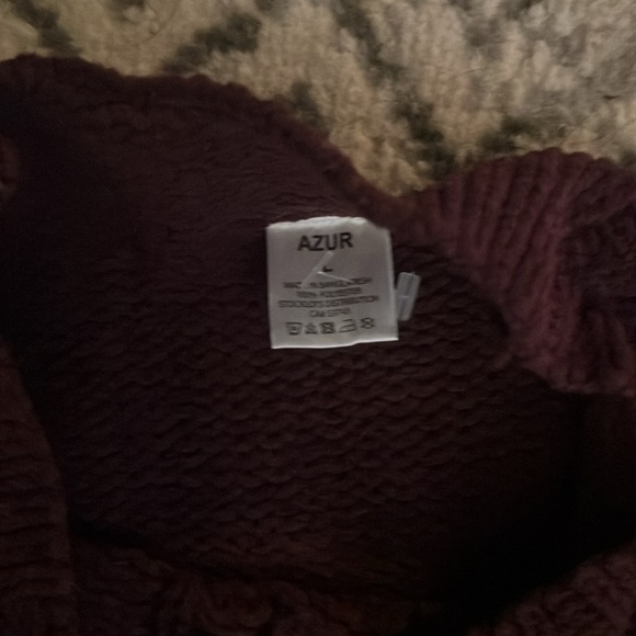 Large Azur Knitted Plum Sweater.  New without Tags. - Picture 9 of 10